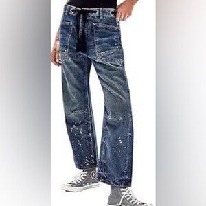 NWT Flamingals Wide Leg Barrel Jean size S